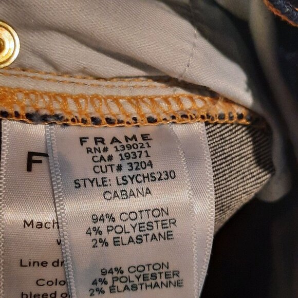 Frame Jeans Womens 25 Le Sylvie Slender Straight Ankle High Rise Side Split Hem - Picture 8 of 13